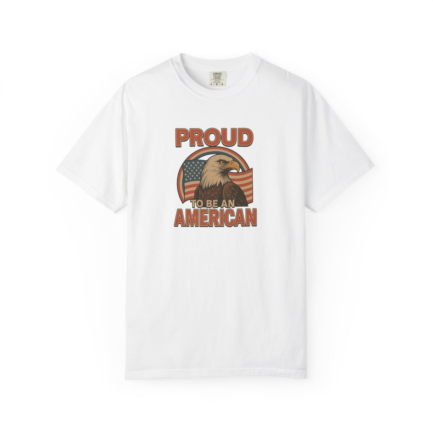 American Pride T-Shirt, Unisex Garment-Dyed Tee, Patriotic T-Shirt, Eagle Graphic Tee, Fourth of July Apparel, Memorial Day Shirt