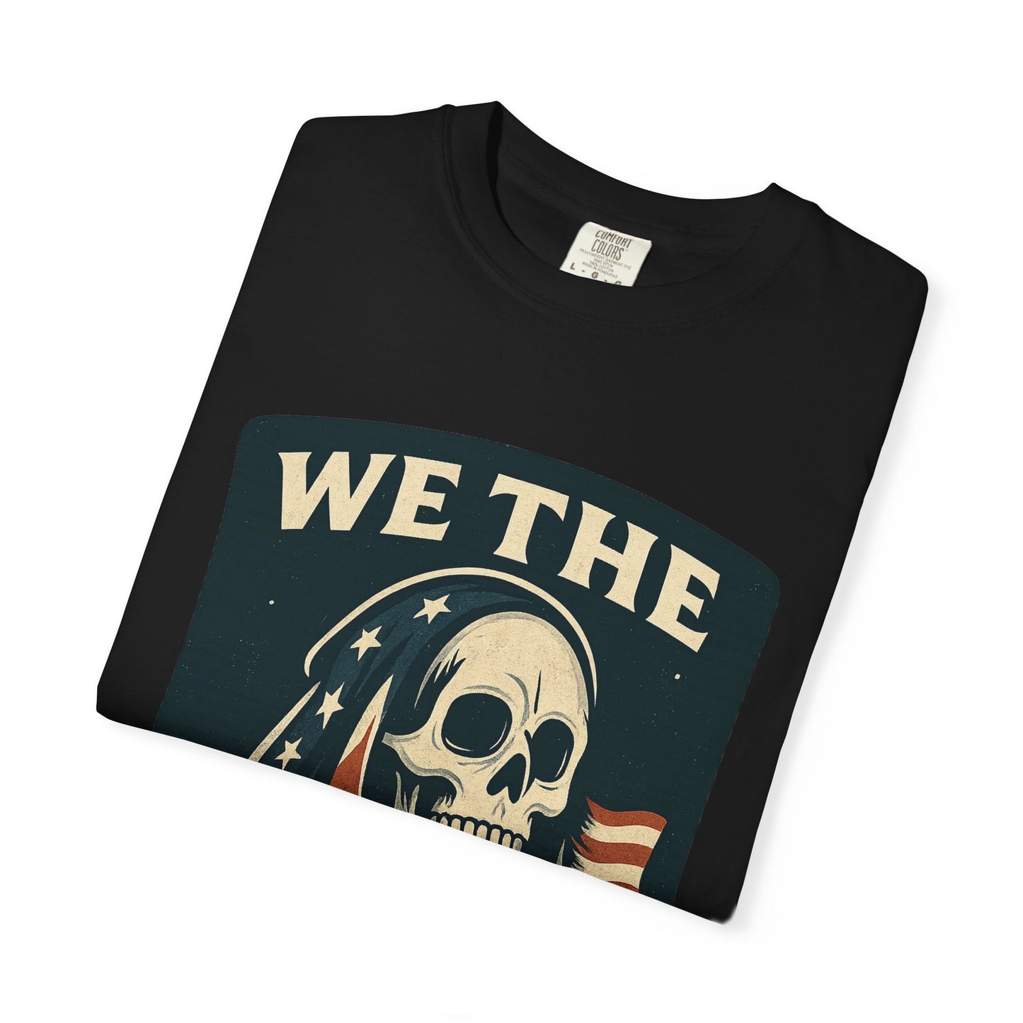 Spooky But Patriotic T-shirt, Halloween Shirt, USA Flag Tee, Creepy Independence Day Top, October 31st Clothing