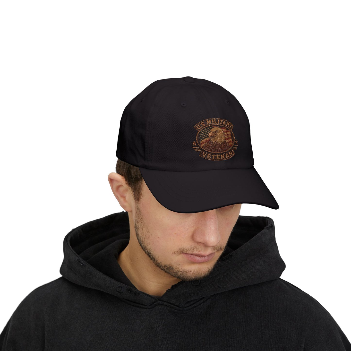 U.S. Military Veteran Dad Cap | Classic Cap for Veterans | Gift for Dads | Adjustable Hat for Everyday Wear | Military Pride