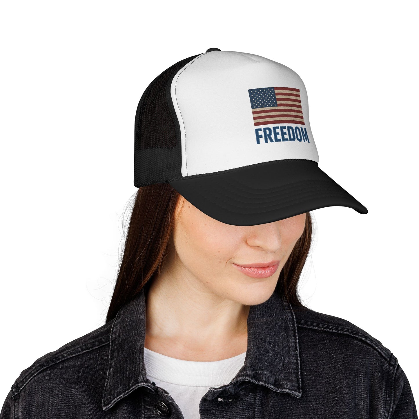 Freedom USA Flag Trucker Cap | Patriotic Hat for Men