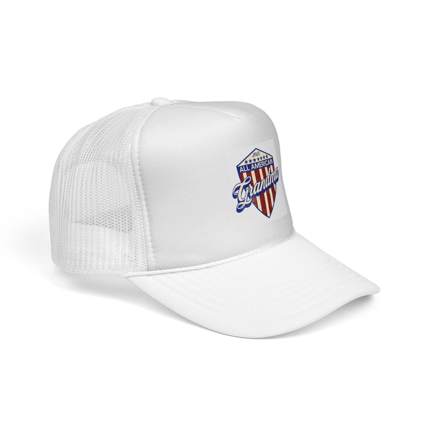 All American Grandma Trucker Cap - Patriotic Pink Hat
