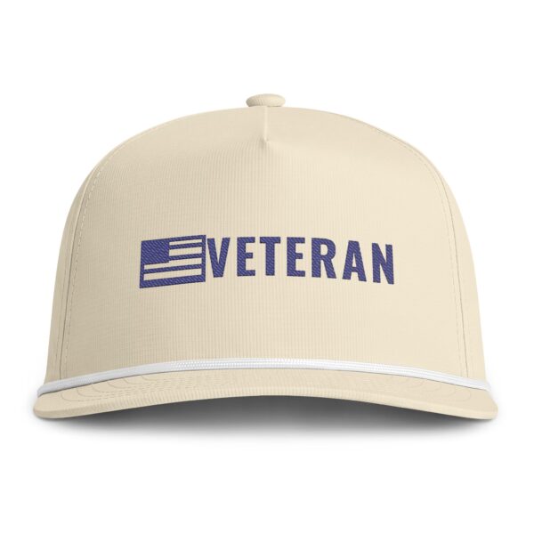 Veteran Flag Rope Cap, Ivory