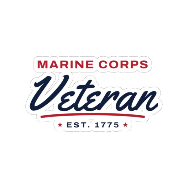 Marines Veteran Script Sticker
