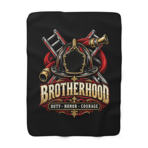 Firefighter Brotherhood Sherpa Fleece Blanket