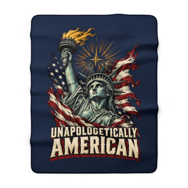Unapologetically American Lady Liberty Sherpa Fleece Blanket