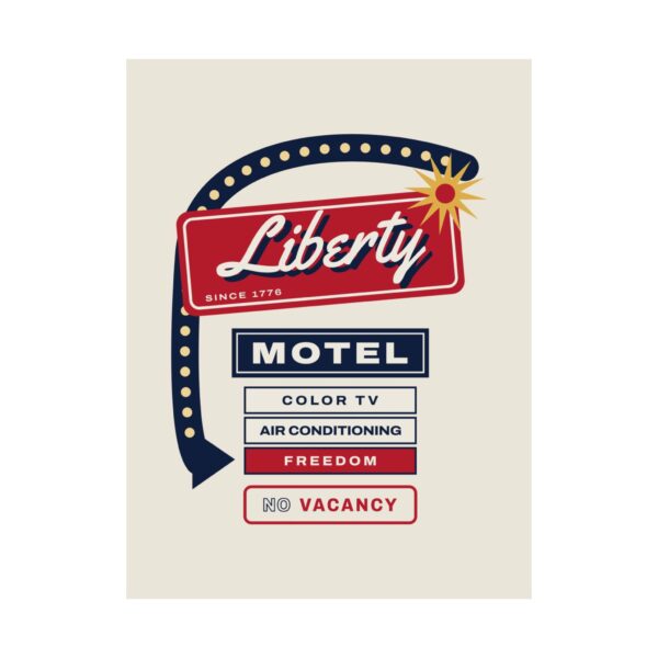 Liberty Motel Retro Americana Poster