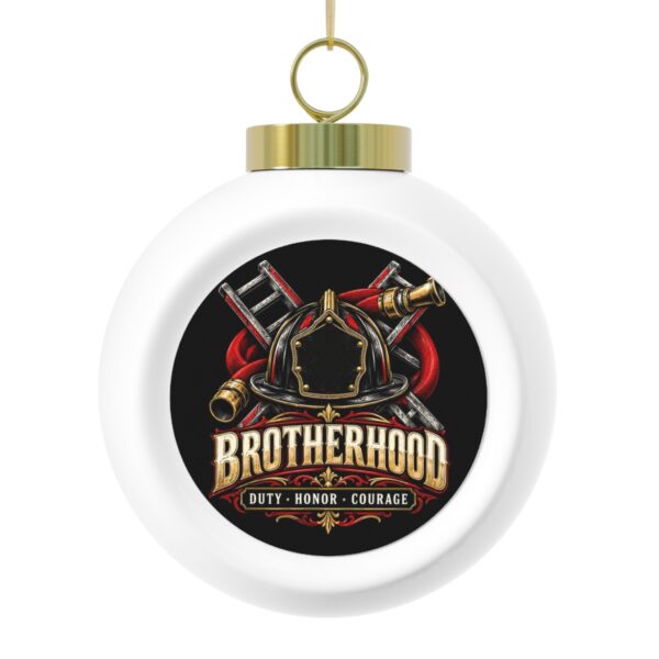 Firefighter Brotherhood Globe Christmas Ornament
