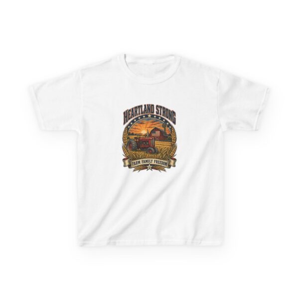 Heartland Strong Tractor & Barn Youth Tee, White