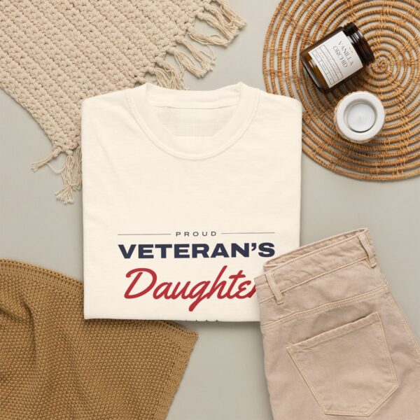 Proud Veteran's Daughter Tee, Ivory