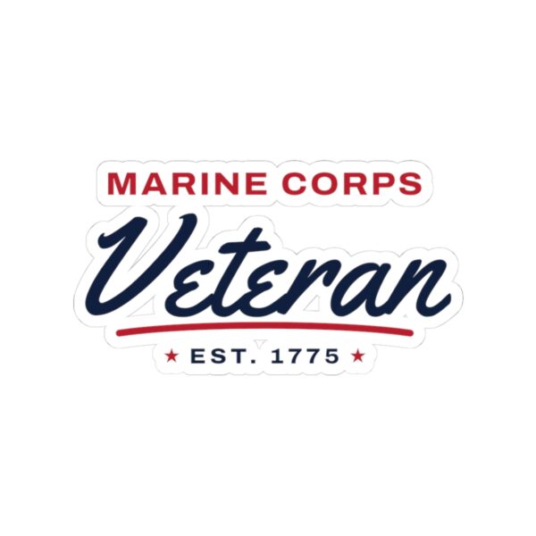 Marines Veteran Script Sticker
