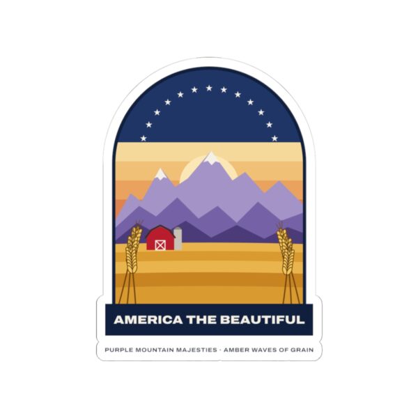 America the Beautiful Vintage Poster Sticker
