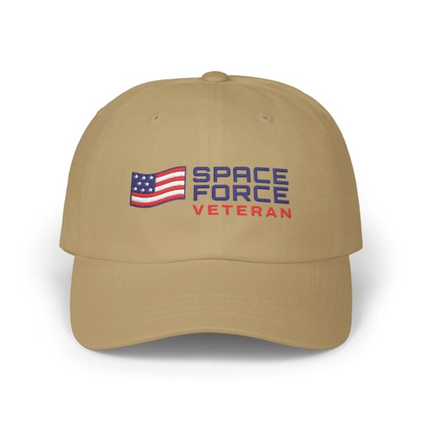 Space Force Veteran Flag Dad Hat, Khaki