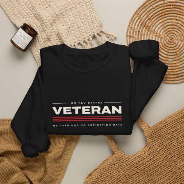 Veteran My Oath Has No Expiration Date Crewneck Sweatshirt, Black