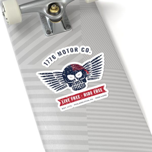 1776 Motor Co. Winged Skull Sticker