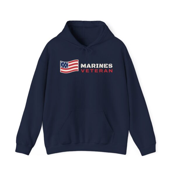Marines Veteran Flag Hoodie, Navy