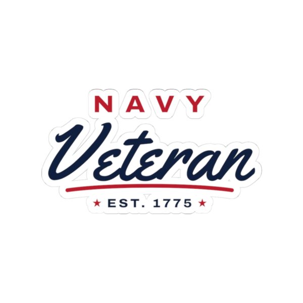 Navy Veteran Script Sticker