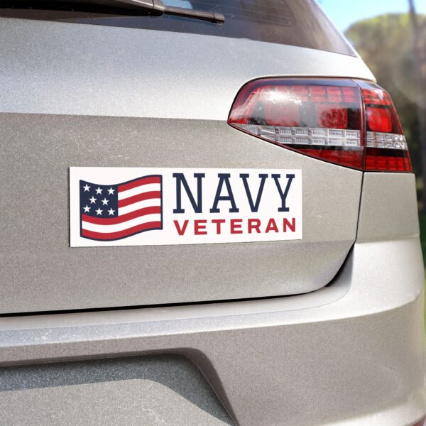 Navy Veteran Flag Car Magnet