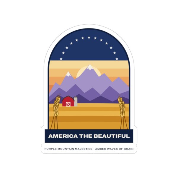 America the Beautiful Vintage Poster Sticker