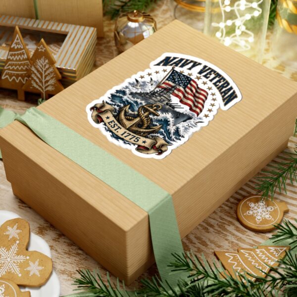 Navy Veteran Battleship & Anchor Sticker