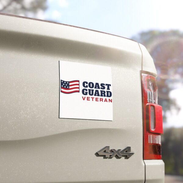 Coast Guard Veteran Flag Car Magnet