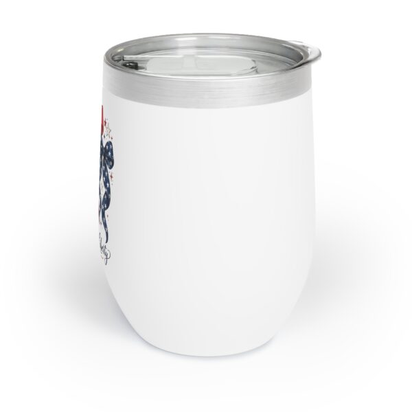 Sweet Land of Liberty Coquette Bows Wine Tumbler, White