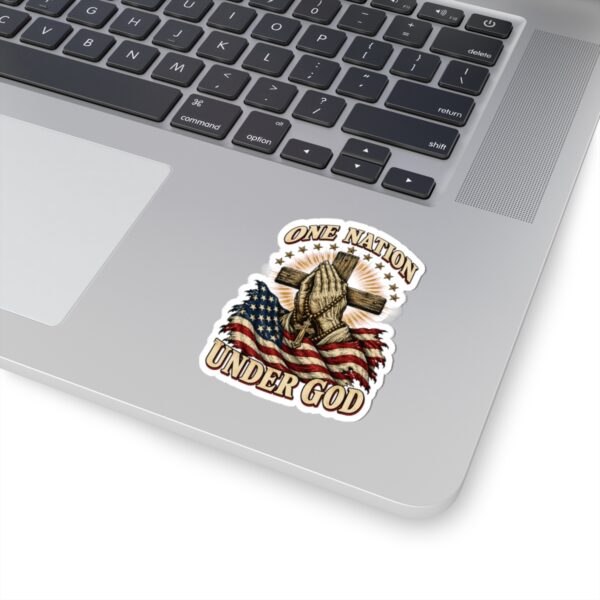 One Nation Under God Praying Hands Sticker