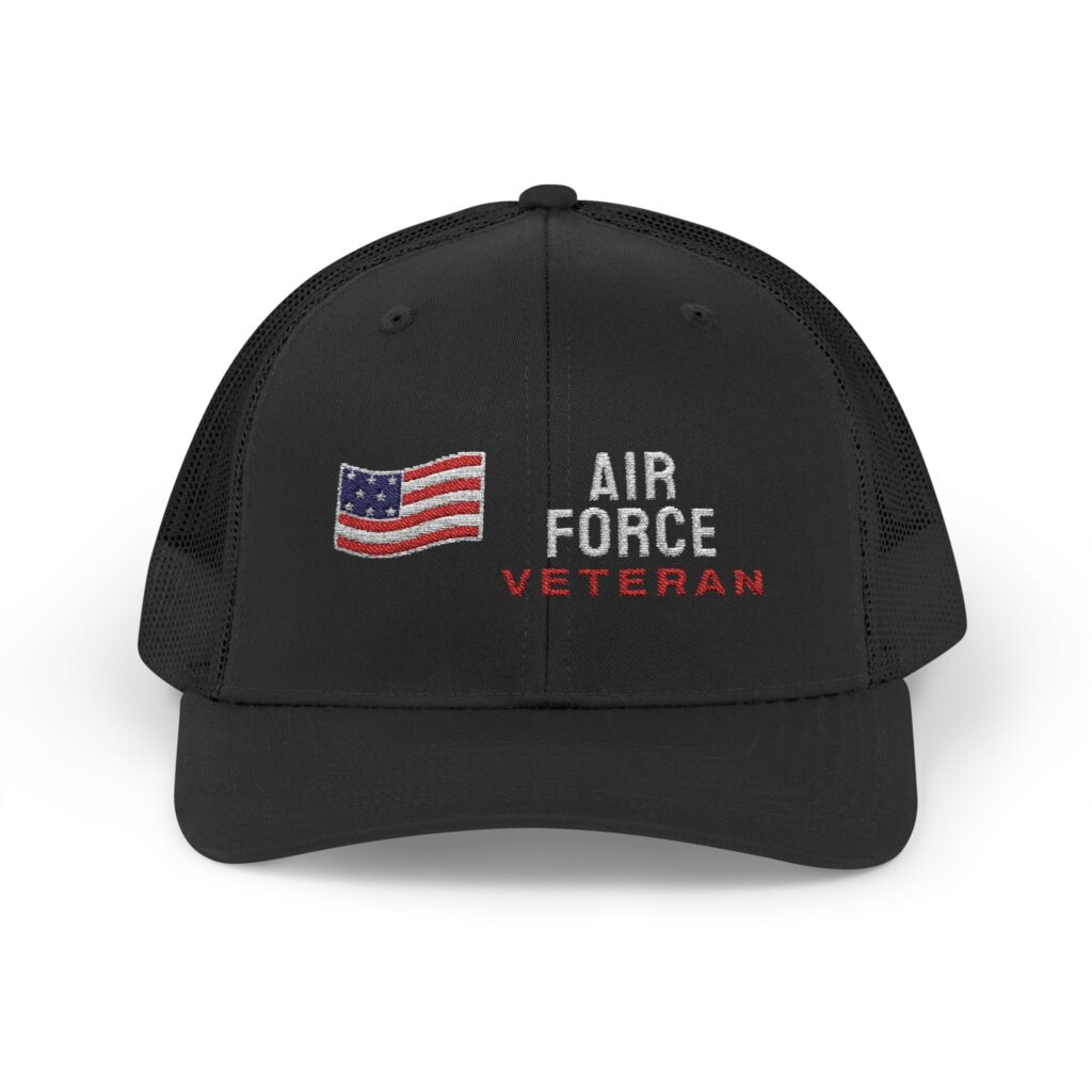 Air Force Veteran Flag Trucker Hat