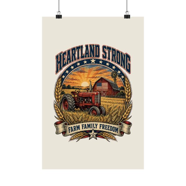 Heartland Strong Tractor & Barn Poster
