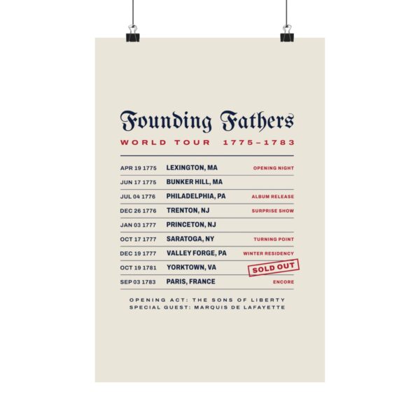 Founding Fathers World Tour '76 Poster