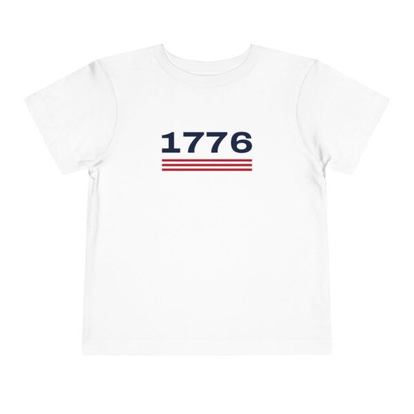 America Stars & Stripes Toddler Tee, Back Print, White