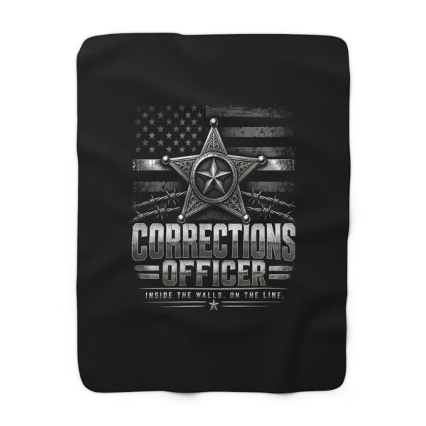 Corrections Officer Sherpa Fleece Blanket