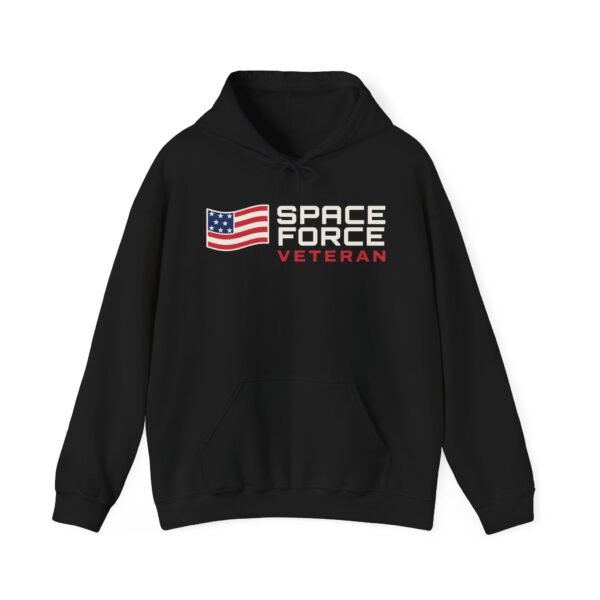 Space Force Veteran Flag Hoodie, Black