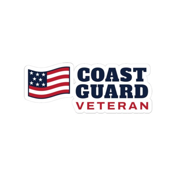 Coast Guard Veteran Flag Sticker