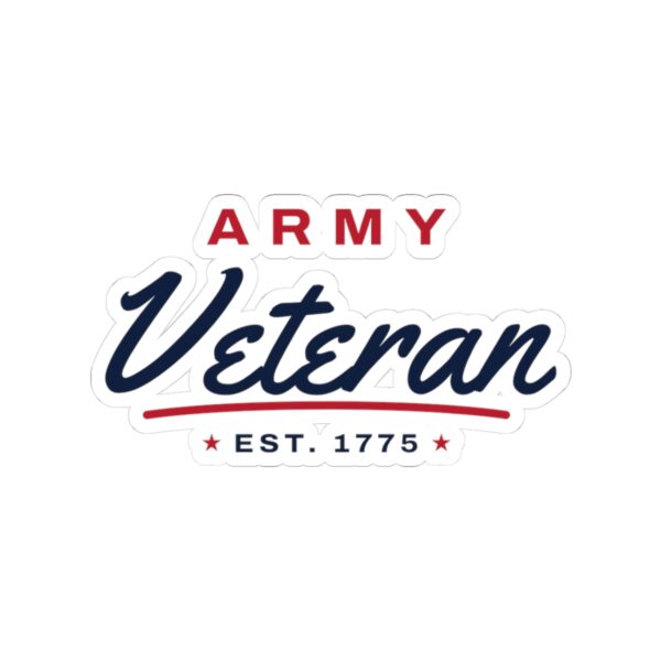 Army Veteran Script Sticker