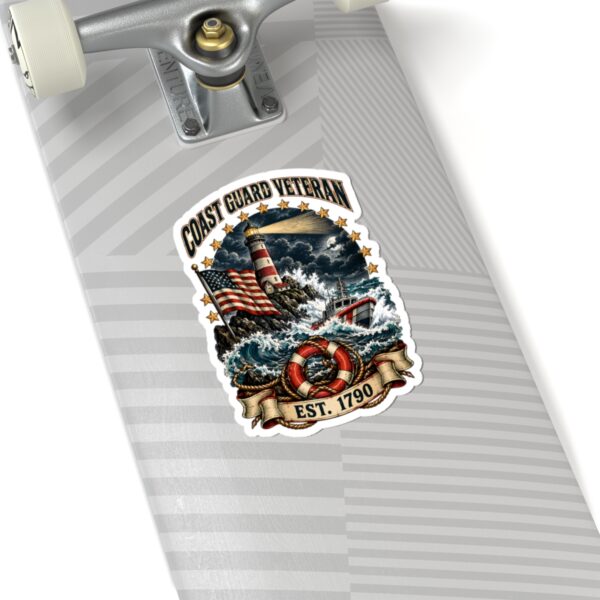 Coast Guard Veteran Lighthouse Sticker