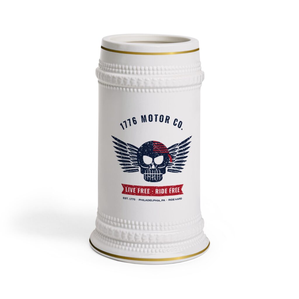 1776 Motor Co. Winged Skull Beer Stein