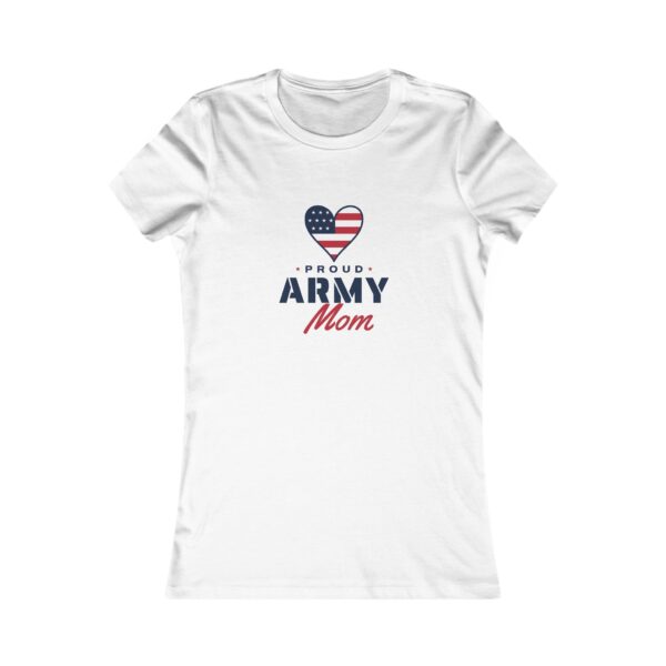 Proud Army Mom Women's Fitted Tee, White