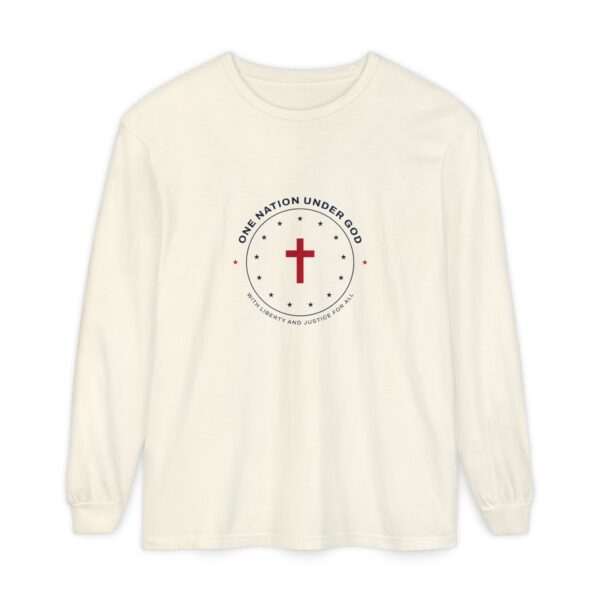 One Nation Under God Long Sleeve Tee, Ivory