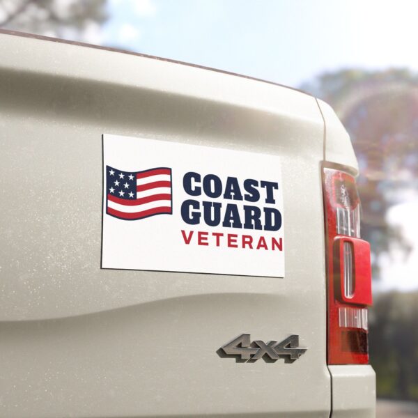 Coast Guard Veteran Flag Car Magnet