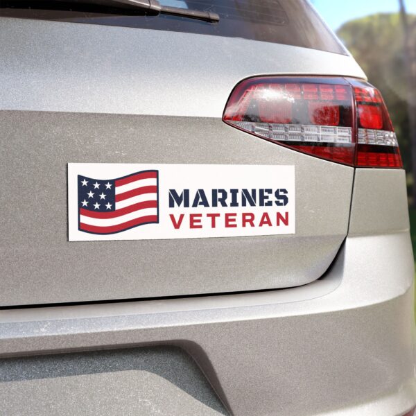 Marines Veteran Flag Car Magnet
