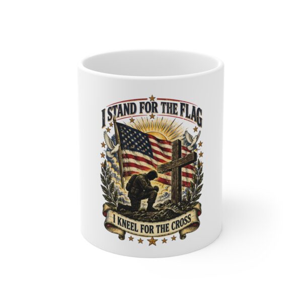 I Stand for the Flag, I Kneel for the Cross Mug