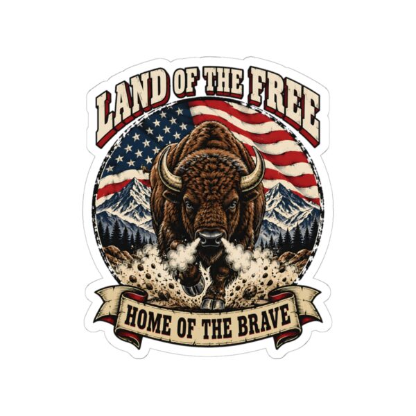 Land of the Free Bison Sticker