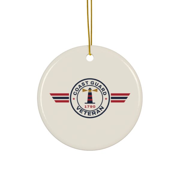 Coast Guard Veteran Patch Christmas Ornament
