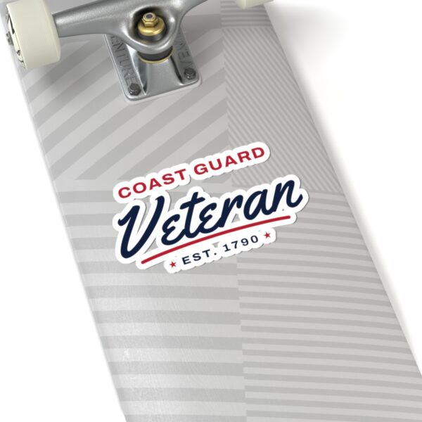 Coast Guard Veteran Script Sticker