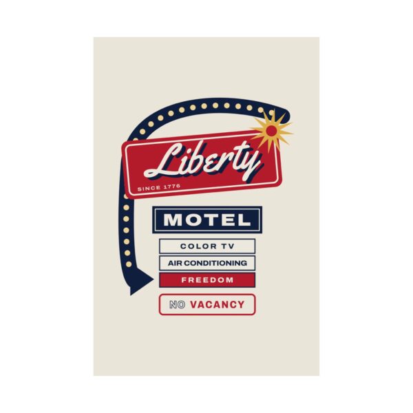 Liberty Motel Retro Americana Poster