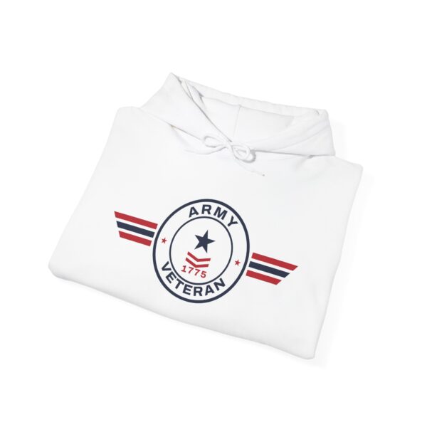 Army Veteran Patch Hoodie, White