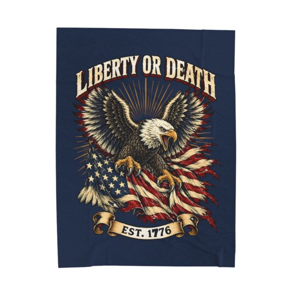 Liberty or Death Eagle Plush Throw Blanket