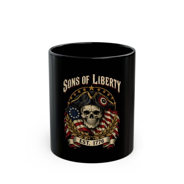 Sons of Liberty Skull Black Mug