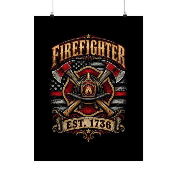 Firefighter Est. 1736 Poster