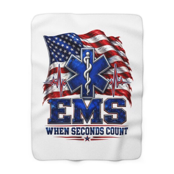 EMS When Seconds Count Sherpa Fleece Blanket